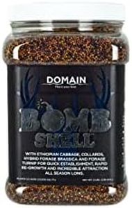 Domain Outdoor Bombshell Food Plot Seed for Deer, 1/2 Acre, Designed to Handle The Toughest Conditions, Quick Establishment - Ethiopian Cabbage, Forage Collards, Hybrid Forage Brassica, Forage Turnip