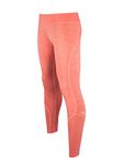 Sub Sports Womens Thermal Leggings Tights with a Brushed Fleece Inner for Warmth, Base Layer, Moisture Wicking, Semi Compression Fit, Peach Marl - Large