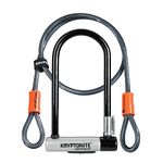 Kryptonite krytolok std with 4' flex,Black/Silver