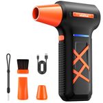 WHATOOK Electric Compressed Air Duster: 250000 RPM Super Power Cordless Mini Blower Cleaner Rechargable with 270Min Long Use, 3 Gear Adjustable Dust for Computer, Keyboard,Outdoor,Car Cleaning