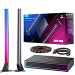 Govee AI Gaming Sync Box Kit, with Light Bars and Monitor Back Light, RGBIC LED Strip for 27-34 inch Monitors, HDMI 4K Works Alexa, Google Assistant, CEC, 3 in 1 Out