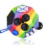 VCOSTORE 12 Sided Fidget Toys - Dodecagon Fidget Toys Relieves Stress and Anxiety Relaxing Fidget Toys Cube for Adults and Kids with ADHD,OCD,ADD (Rainbow)