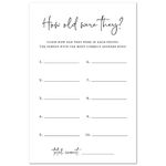 How Old Were They Game for Bridal Shower, Couple, Baby Shower, Parents-to-be - 48 Cards (Black)