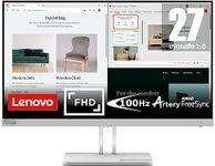 Lenovo L27e-40 27 inch PC Monitor | FHD, 1080p, 100Hz, 4ms, VA panel, HDMI, VGA