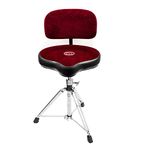 Roc n Soc RED Drum Stool Throne With Base And Back Rest