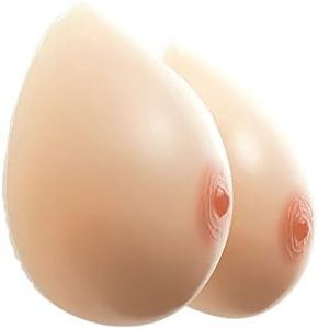 Silicone Breast Forms - Bra Enhancer, Concave Full Prosthesis Breathable Gel Medium Skin Separated Chest, C Cup 800 Gram