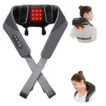 Wireless Portable Neck Shoulder Massager - Customized Relief with 3D Kneading & Heat, Quiet Operation, Rechargeable for On-the-Go Relaxation