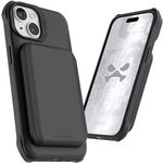 Ghostek Exec iPhone 15 Wallet Case, Compatible with MagSafe Accessories, Detachable Magnetic Credit Card Holder, Kickstand (6.1 Inch, Black)