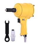 GIGAWATTS YZ-225 3/8" Pneumatic Air Riveter Gun 90 PSI Heavy Duty Pop Rivet Handheld Riveting Tool Fast Hitting for Metal Furniture Automotive Home Workshop