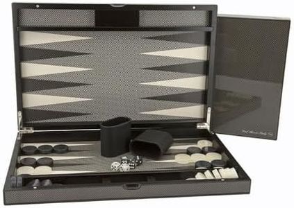Dal Rossi 18-Inch Carbon Fibre Finish Backgammon Set
