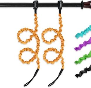 LINGVUM Kayak Paddle Leash Stretchable Paddle Strap Coiled Lanyard Rope for Kayaking Canoing Boating, Fishing Poles Rods, Kayak Paddle Accessories