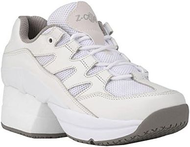 Z-CoiL Pain Relief Footwear Women's Freedom Slip Resistant Enclosed Coil White Leather Tennis Shoe Multi Size: 9 Wide