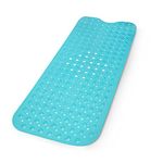 KEPLIN Premium Non-Slip Bath Mat - 200 Suction Cups, BPA, Latex Free, Mildew Resistant, Machine Washable - Safe, Durable & Comfortable for Bathroom Tubs (Blue, Bath, 100 x 40cm)