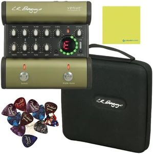 LR Baggs Venue DI Acoustic Guitar Effect Pedal Bundle w/ 12x Picks and Liquid Audio Polishing Cloth