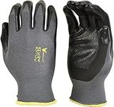 G & F Products - 6 PAIRS Men's & Women's Working Gloves with Micro Foam Coating - Garden Gloves Texture Grip - Work Glove For general purpose, construction, yard work, Medium, (1519M-6) Black