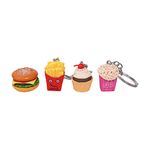 RainSound Simulated Food Keychain - Pack of 4