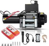 GEARFLOW Winches 12v Electric Winch 3000lb/1361kg 2pcs Wireless remote - Power Wound Motor, Full Steel Gearing, Heavy Duty Solenoid, Mounting Plate, Wired Hand Control, User-Friendly, 12 M STEEL Rope