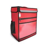 HOT DELIVERY BAGS Foldable Multi-Meal, Pizza Delivery Bag Pack,41 liters (14X10X18 Inch), Can Keep Meals hot or Cold for 120 Minutes (Red)