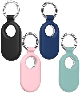 USTIYA Case for Samsung Galaxy Smart Tag 2 Cover Protective Silicone Protectora Case with Keychain (Color x4)