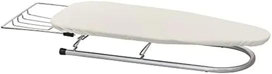 Household Essentials Tabletop Ironing Board, Compact Ironing Board with Iron Rest, Includes Door Hang, Perfect for Dorms and Small Spaces, 12 x 30", Silver