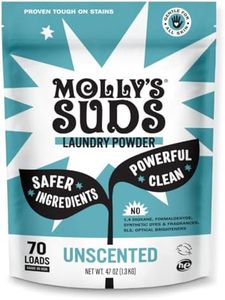 Molly's Suds Unscented Laundry Detergent Powder, 70 Loads, Natural Laundry Soap for Sensitive Skin