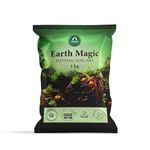 TrustBasket Earth Magic Potting Mix - 1kg | 100% Natural | Gardening | Soil Mix for Pot Plants | Manure for Home Gardening | odorless