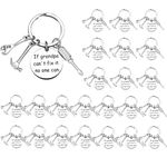 Trnayi 24 Pcs Christmas Dad Grandpa Keychains Bulk Dad Grandpa Gifts Dad Grandpa Keychains Men's Keyrings (Grandpa Style)