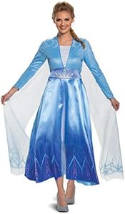 Disguise Women's Disney Elsa Frozen 2 Deluxe Adult Costume, Blue, Medium