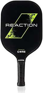 CORE Pickleball Reaction Graphite Pickleball Paddle, Polymer Honeycomb Core for Beginner, Intermediate or Professional Players, Lightweight Pickleball Paddle with Advanced Grip (1 Paddle)