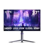 KTC 27Inch OLED Gaming Monitor - 240hz 0.03ms GTG, QHD(2560 * 1440P), Type-C 65WDP1.4HDMI2.0\USB-C 3.0, Built-in Speakers, 1.5M:1 Contrast Ratio, 136% sRGB, Vesa, PC Monitor for Gaming Movie Office