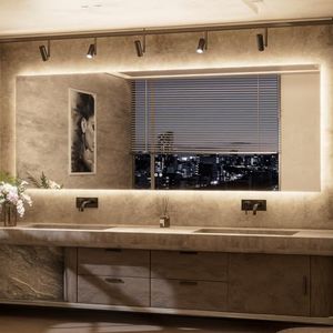 TETOTE 94 x 36 Inch LED Backlit Bathroom Mirror with Lights,3Color White/Warm/Natural,Anti-Fog Lighted Mirror,Dimmable,Vanity Mirror,Wall Mounted