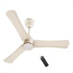 atomberg Renesa Halo Smart 900mm BLDC Ceiling Fan with IoT & Remote | 5 star | High Air Delivery | Low noise operation | LED Speed Indicator | Sleek Design | 3 Year Warranty|Seasand Ivory