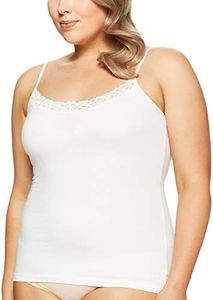 Jockey Women's Underwear Parisienne Cotton Camisole, White, 14