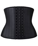 YIANNA Waist Trainer Women Body Shaper Short Torso Latex 25 Steel Boned Corset Cincher Shapewear Sport Trimmer Belt Girdle 110299 XL