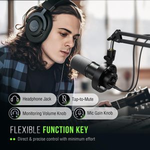 FIFINE K688 Podcast Microphone – USB/XLR Dynamic Mic for Recording