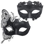 Coddsmz Couple Masquerade Mask Roman Greek Man Mask Mysterious Venetian Butterfly Lady Masquerade Halloween Party Mask Prom Ball Mask