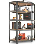 VonHaus Garage Shelving - 5-Tier Heavy Duty Corner Storage Unit - Galvanised Steel Shelves for Garage, Shed and Workshop - Garage Shelving with 875kg Total Capacity, 175KG Per Shelf