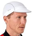 Tough Headwear Cycling Hats Under Helmets - Athletic Helmet Liner Brim Hat for Biking - Bike Caps - Active Brimmed Hats for Bicycle - Perfect for Men & Women Cyclists White