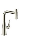 hansgrohe 73822801 Prep, 2-Spray Pull-Out, 1.75 GPM Kitchen Faucet, Steel Optic