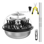 iPower Bud Trimmer Leaf Bowl 16'' with Clear Visibility Dome, Sharp Stainless Steel Blades, Solid Metal Gear Box, Pruner Included, Twist Spin Cut for Hydroponics Leaves (Upgraded Version)