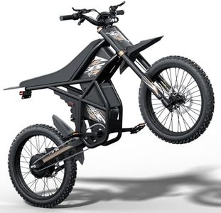 GT73 Pro Electric Dirt Bike for Adults Teens, 3000W Electric Dirtbike with 25" Motorcycle Tires, 60V 36AH Dual Battery Ebike, Max 50 MPH & 85 Mile Long Range, Dual Hydraulic Brakes, Long Seat