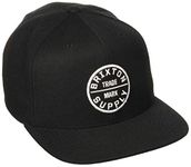 BRIXTON Men's Oath Iii Snapback Hat Baseball Cap, Black, One Size