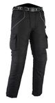 Texpeed Mens All Black Waterproof Armoured Motorcycle Motorbike Biker Trousers/Pants With CE Armour (EN 1621-1) - 36W / 32L