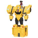 Transformers Toys EarthSpark Spin Changer Bumblebee 20-cm Action Figure with Mo Malto 5-cm Action Figure, for Ages 6 and Up