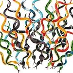 Blulu 24 Pieces Plastic Snakes Real