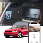 FITCAMX Dash Cam Suitable for Volkswagen Golf TSI S SE Autobahn 2016-2021 (MK7, 7.5 Chassis), 4K Discreet Car Recorder, UHD Video WiFi, OEM VW Accessories, Parking Mode, Black with 64GB Card