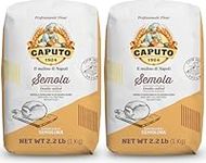 Caputo Semola Di Grano Duro Rimaninata Semolina Flour 1 Kg Bag (Pack Of 2)