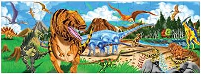 Melissa & Doug Land of Dinosaurs Floor Puzzle (48 pcs, 4 feet long) - FSC Certified