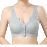 Neellohit Women's Cotton New Moms Padded Front Open Feeding Maternity Baby Nursing Bra Grey