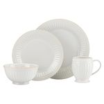 Lenox 856883 French Perle Groove White 4-Piece Place Setting